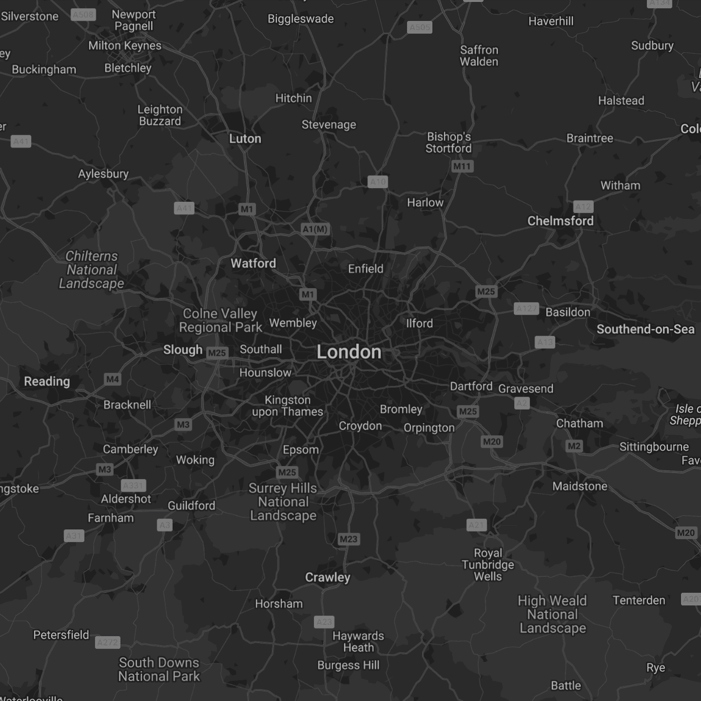 Map of London area